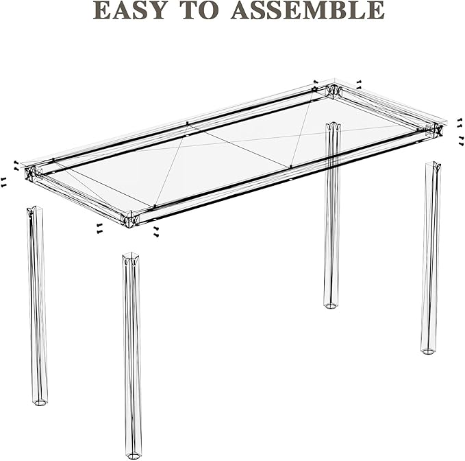 Teraves Computer Desk/Dining Table Office Desk Sturdy Writing Workstation - Image 7