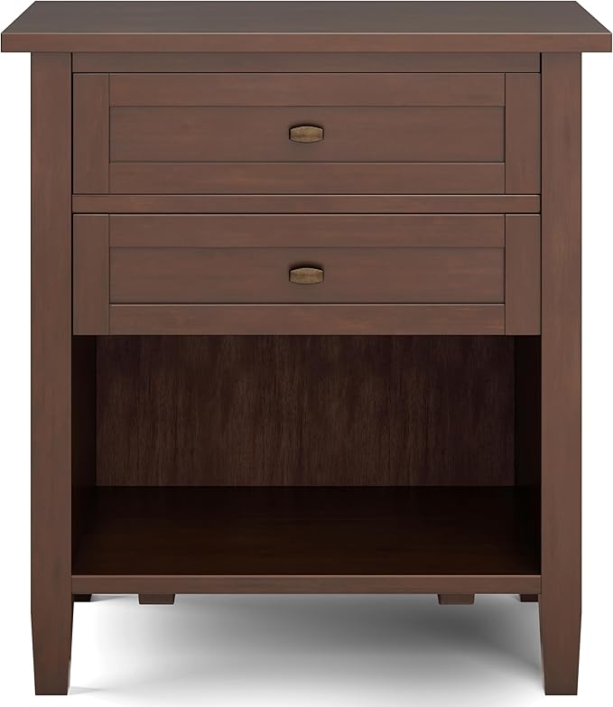 SIMPLIHOME Warm Shaker SOLID WOOD 24 Inch Wide Transitional Bedside Nightstand - Image 5