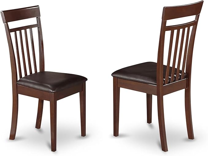 East West Furniture DOCA5-MAH-LC 5 Piece Dining Room Table Set Includes a - Image 4
