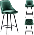 BTEXPERT Set of 2 Pack, Premium upholstered Dining 25" High Back Stool Bar by BTExpert