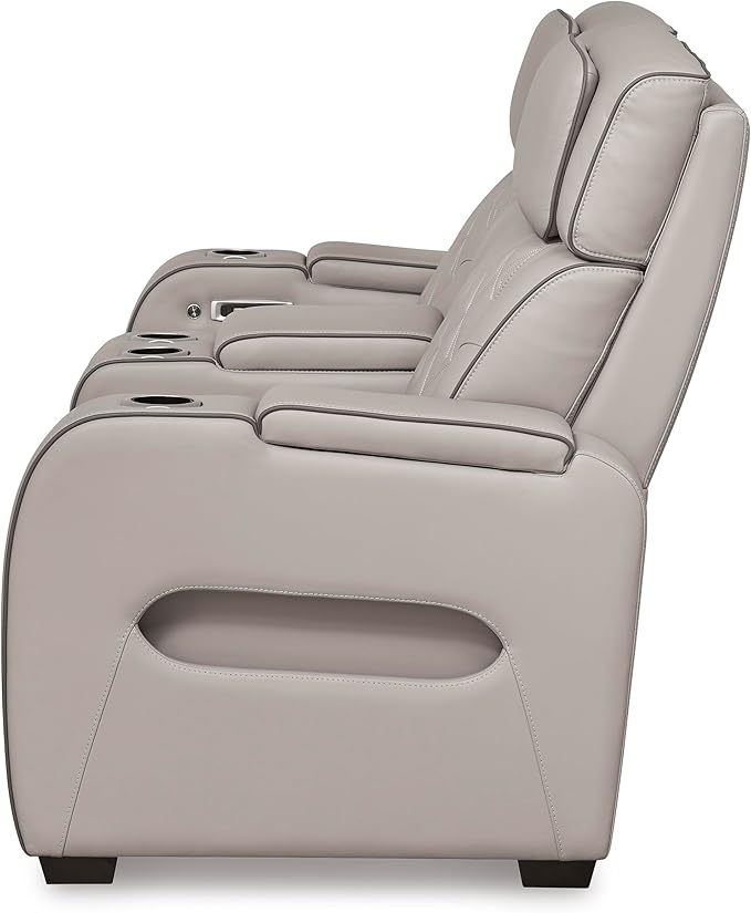 Signature Design by Ashley Boyington Contemporary Leather Match Power Reclining - Image 5
