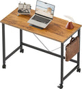 Rolling Computer Desk with Wheels, Gaming Desk by MERICONIA