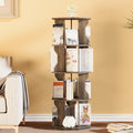 4 Tier Rotating Bookshelf, Spinning Bookshelf Tower Lazy Susan, Corner by HOVANESTY
