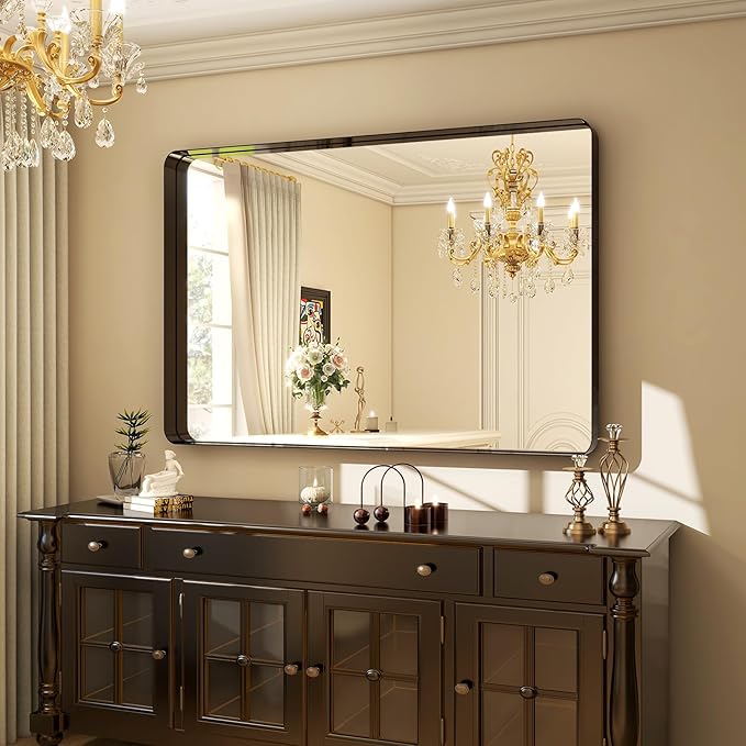 30"x40" Black Bathroom Mirror - Image 8