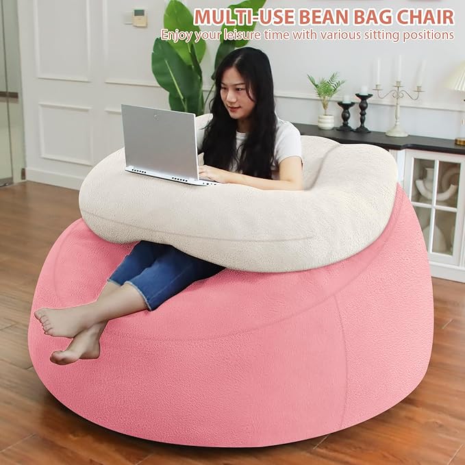 HABUTWAY Bean Bag Chair with U-Shaped Pillow - Image 5