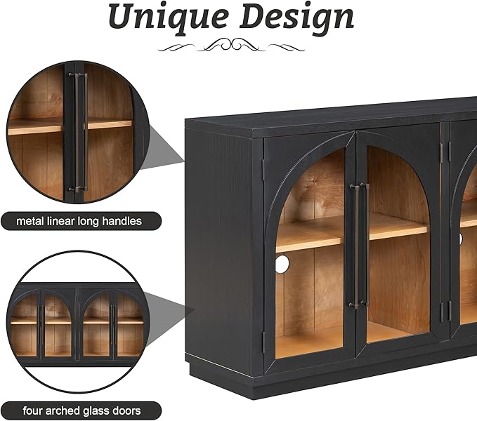 Merax Wood Farmhouse Buffet Sideboard - Image 6