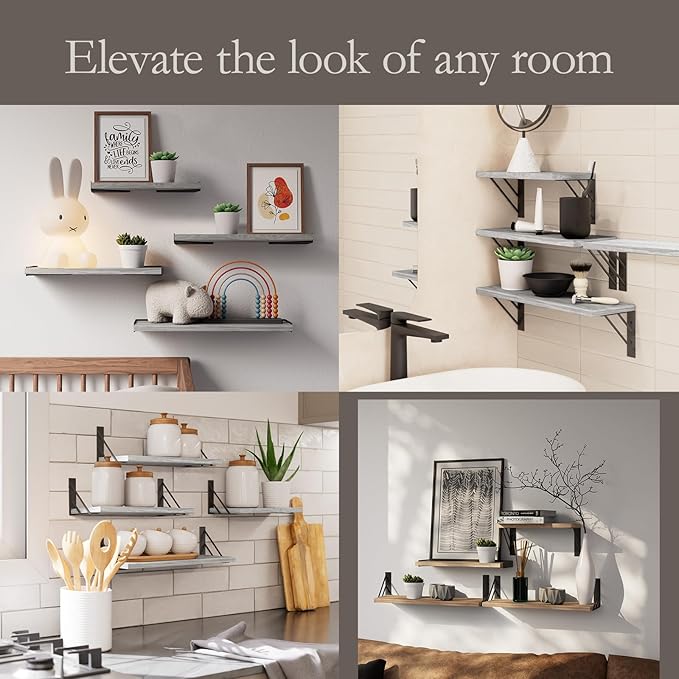 BAYKA Wall Shelves for Bedroom Decor, Floating Wall Shelves for Living Room - Image 4