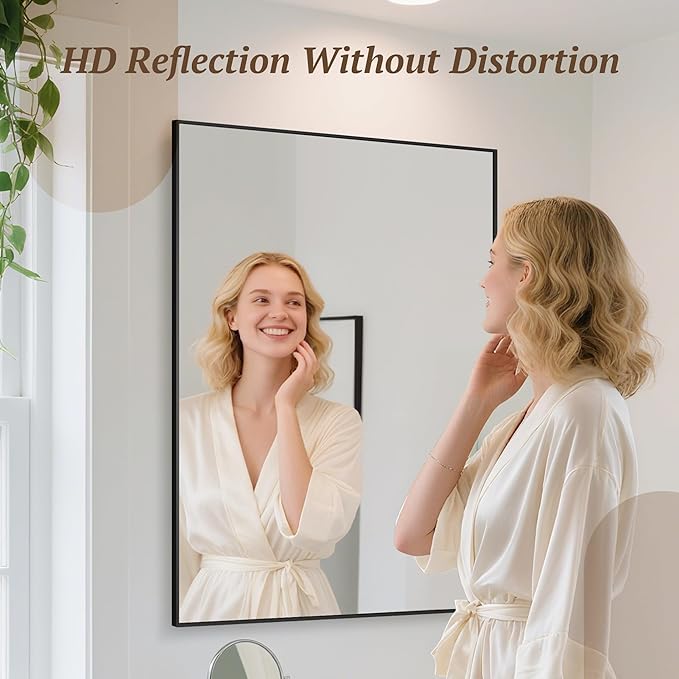 Bathroom Mirror 60" x 30", Large Rectangle Wall Mirror, Entryway Decor - Image 4