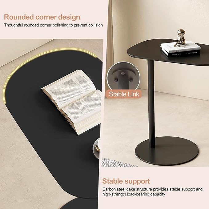 Modern Metal Side Tables Shaped End Table - Image 7