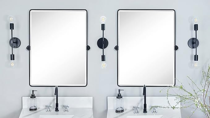 TEHOME 30 x 40'' Oil Rubbed Bronze Pivot Bathroom Mirror Tilt Vanity Mirror - Image 7