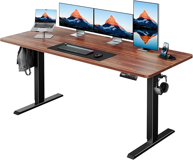 HUANUO 63" x 28" Electric Standing Desk Adjustable Height, 4 Memory Height by HUANUO
