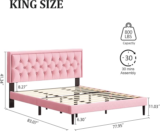 King Size Platform Bed Frame - Image 2