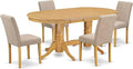 East West Furniture VAAB5-OAK-04 5 Piece Kitchen Table Set by EastWestFurniture