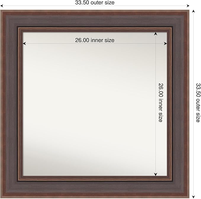 Amanti Art Brown Bathroom Mirror - Image 3