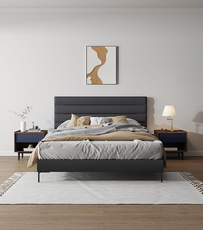 Manhattan Comfort Duane Modern Ribbed Nightstand, Bedside Table - Image 3