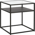 Ada 20'' Wide Square Side Table in Blackened Bronze by HennHart