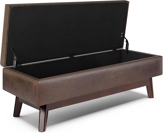 SIMPLIHOME Owen 48 inch Wide Mid Century Modern Rectangle Rectangular Storage - Image 4