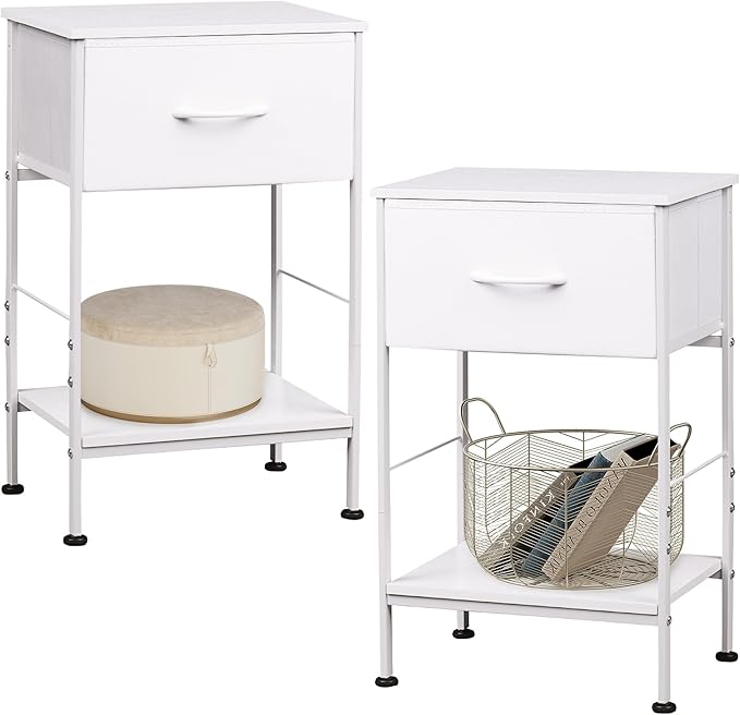 WLIVE Night Stand Set 2, End Tables Dresser by WLIVE