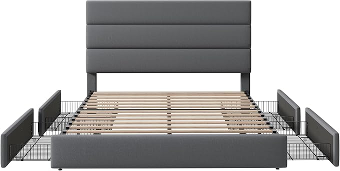 Allewie Modern Queen Size Platform Bed Frame - Image 8