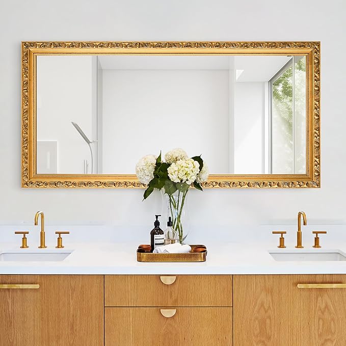 Large Vintage Mirror for Wall, Decorative Mirrors for Entryway, Hangs by AutdotWallMirrors