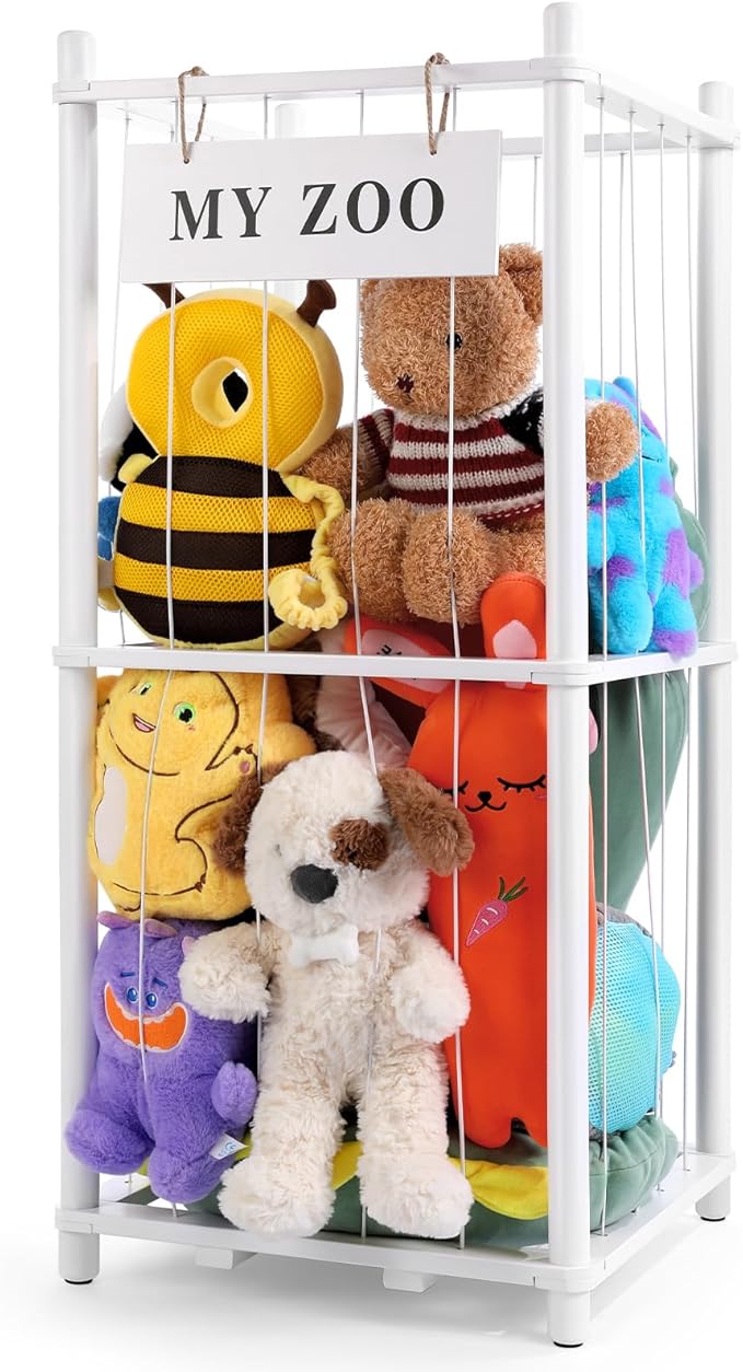 Stuffed Animal Storage Zoo, Wooden Stuffed Animal Organizer by GLDZI