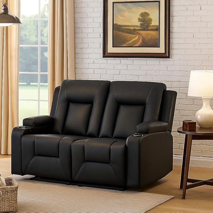 LUCKLIFE Leather Recliner Sofa Set by Unknown