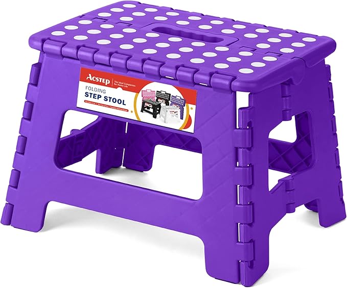 ACSTEP Folding Portable Collapsible Plastic Foldable Step Stool, Non Slip by ACSTEP