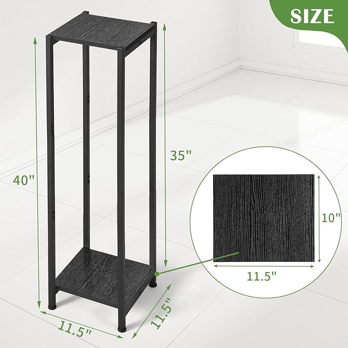 Extra Tall Plant Stand Indoor, 40 Inch Plant Stands, 2 Tier Metal Plant Stand - Image 5