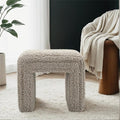 Get Set Style Vanity Stool Chair, Modern Wool Ottoman Foot Stool by GetSetStyleFurniture