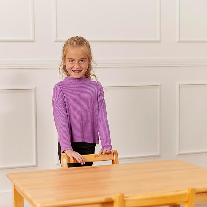 ECR4Kids 24in x 36in Rectangular Hardwood Table and Chair Set, 12in Seat Height - Image 10