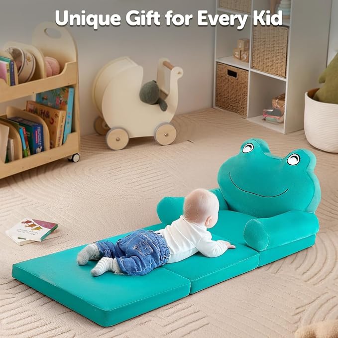 Kids Sofa Comfy, Adorable Animal Toddler Chair, Foldable Kids Couch - Image 5