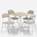 VECELO Portable Folding Card Table Square and Chair Set by VECELO