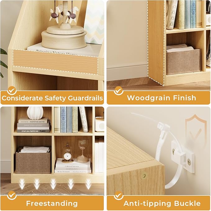 6-Cube Wooden Storage Bookcase - Image 3