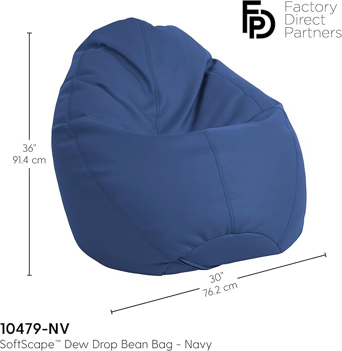 FDP SoftScape Dew Drop Bean Bag Chair - Image 3