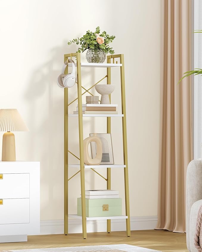 Ladder Shelf, Bookshelf Bookcase, Freestanding Corner Storage Shelve - Image 7