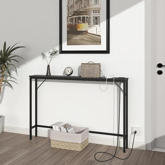 Tohomeor 5.9" Skinny Behind Sofa Console Table - Image 2