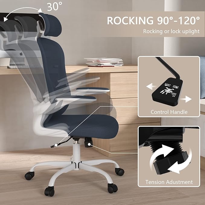 Office Chair, High Back Ergonomic Desk Chair, Breathable Mesh Desk Chair - Image 4