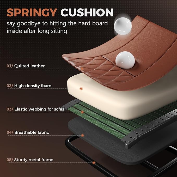 COMHOMA Leather Office Chair Ergonomic Computer Gaming Chair - Image 5