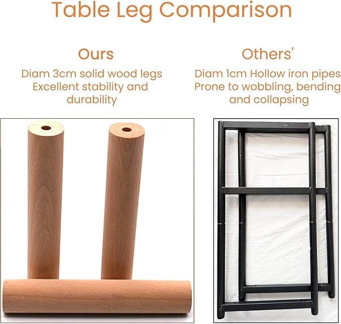 Solid Wood Side Table, 2-Tier Small End Table - Image 8