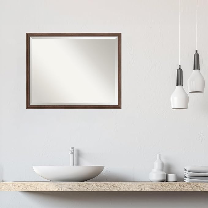 Amanti Art Brown Bathroom Mirror - Image 5