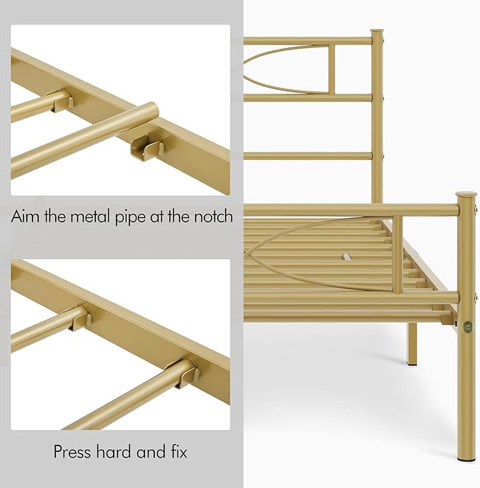 Yaheetech Twin Metal Bed Frame, Platform Bed Frame, Mattress Foundation - Image 5