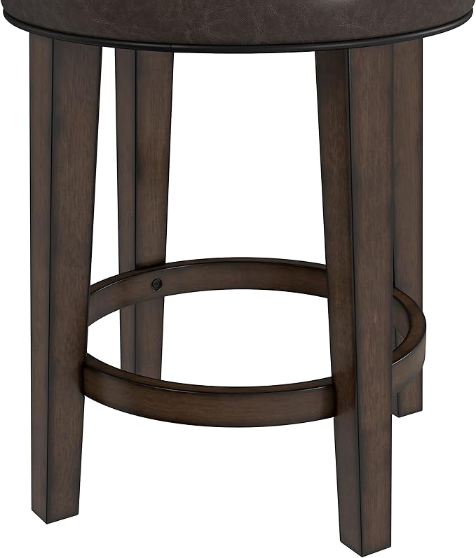 Hillsdale Krauss Backless Swivel Counter Height Stool, Dark Brown - Image 7