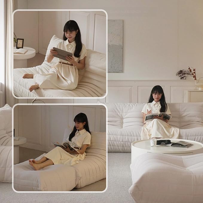 Luxury Sofa Couch Chair, Lazy Floor Seating, Fireside Bean Bag Chair, Ergonomic - Image 4