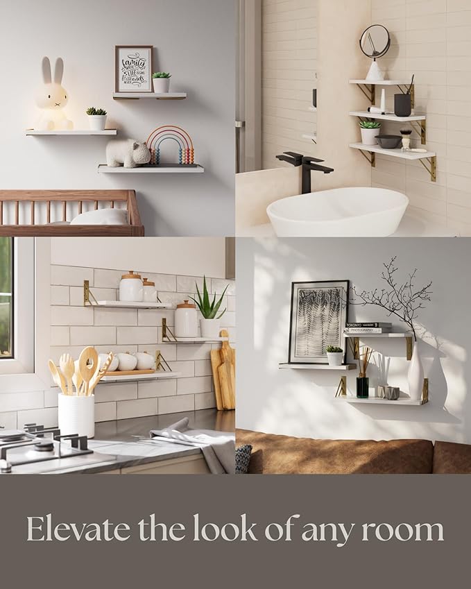 BAYKA Wall Shelves for Bedroom Decor, Floating Wall Shelves for Living Room - Image 4