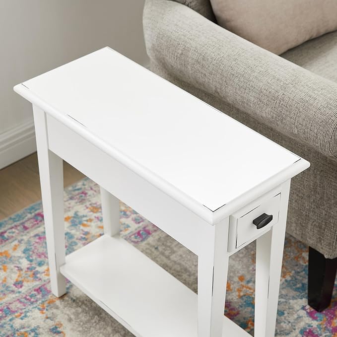 Haven Ridge Narrow End Table, Solid Wood Side Table - Image 2