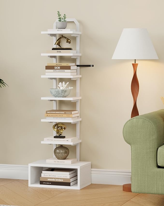 8-Tier Bookshelf, LED Bookcase - Image 9