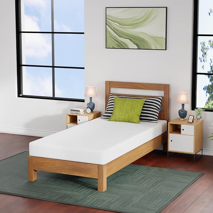 FDW | 6 Inch Twin XL Mattress | Medium Firm | Gel Memory Foam Mattress | White - Image 7