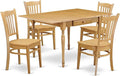 East West Furniture MZGR5-OAK-W 5 Piece Kitchen Table Set by EastWestFurniture