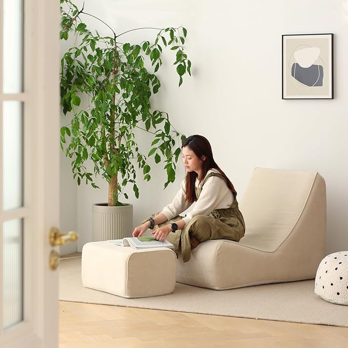 N&V Bean Bag Chair Single Seated Foam Sofa Armless Floor Sofa - Image 3