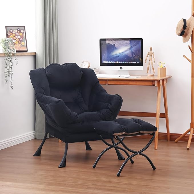 Lazy Chair and Ottoman, Large Accent Lounge Chair - Image 2